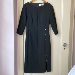 Boss by Hugo Boss Black Paneled Midi Dress